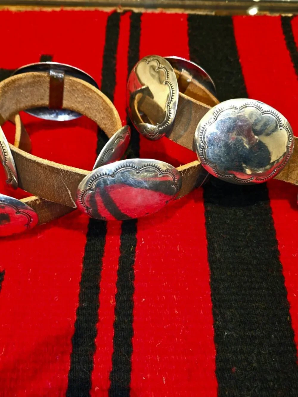 Vintage 1970's Silver Concho Belt - Picture 5 of 10